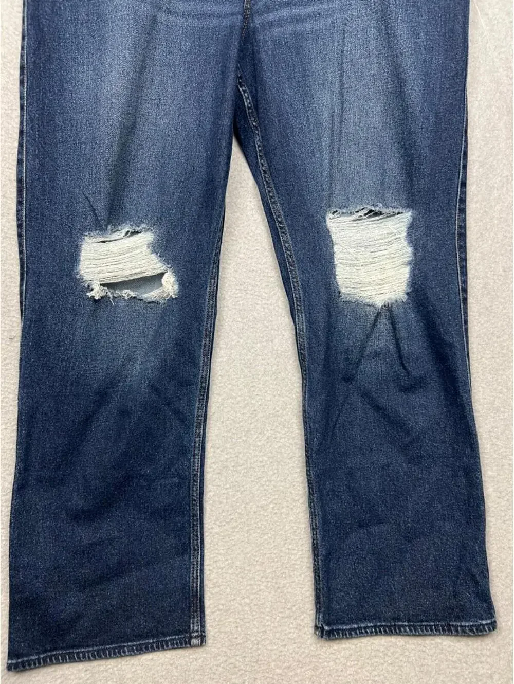 90s Hollister Curvy Ultra High-Rise Dad Jeans Womens 15R Distressed Denim